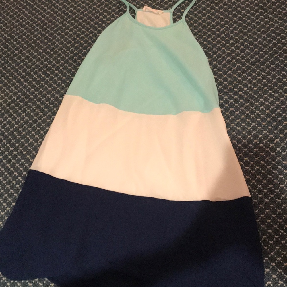 A-line color block dress
